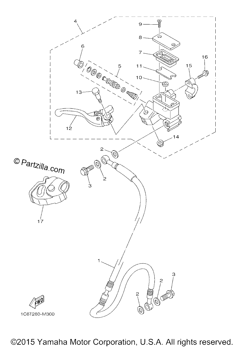 Diagrama de FRONT MASTER CYLINDER