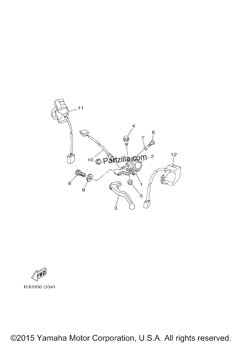 Diagrama de HANDLE SWITCH LEVER