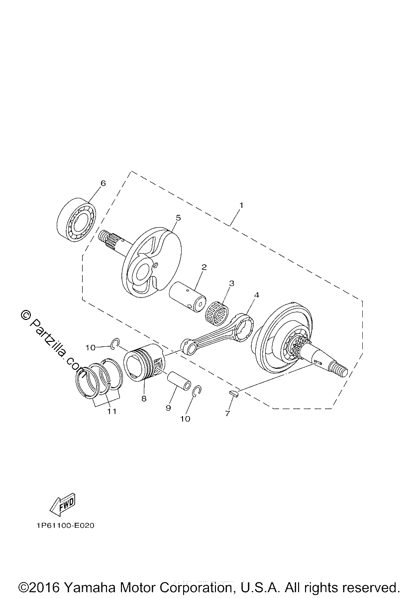 Diagrama de CRANKSHAFT PISTON