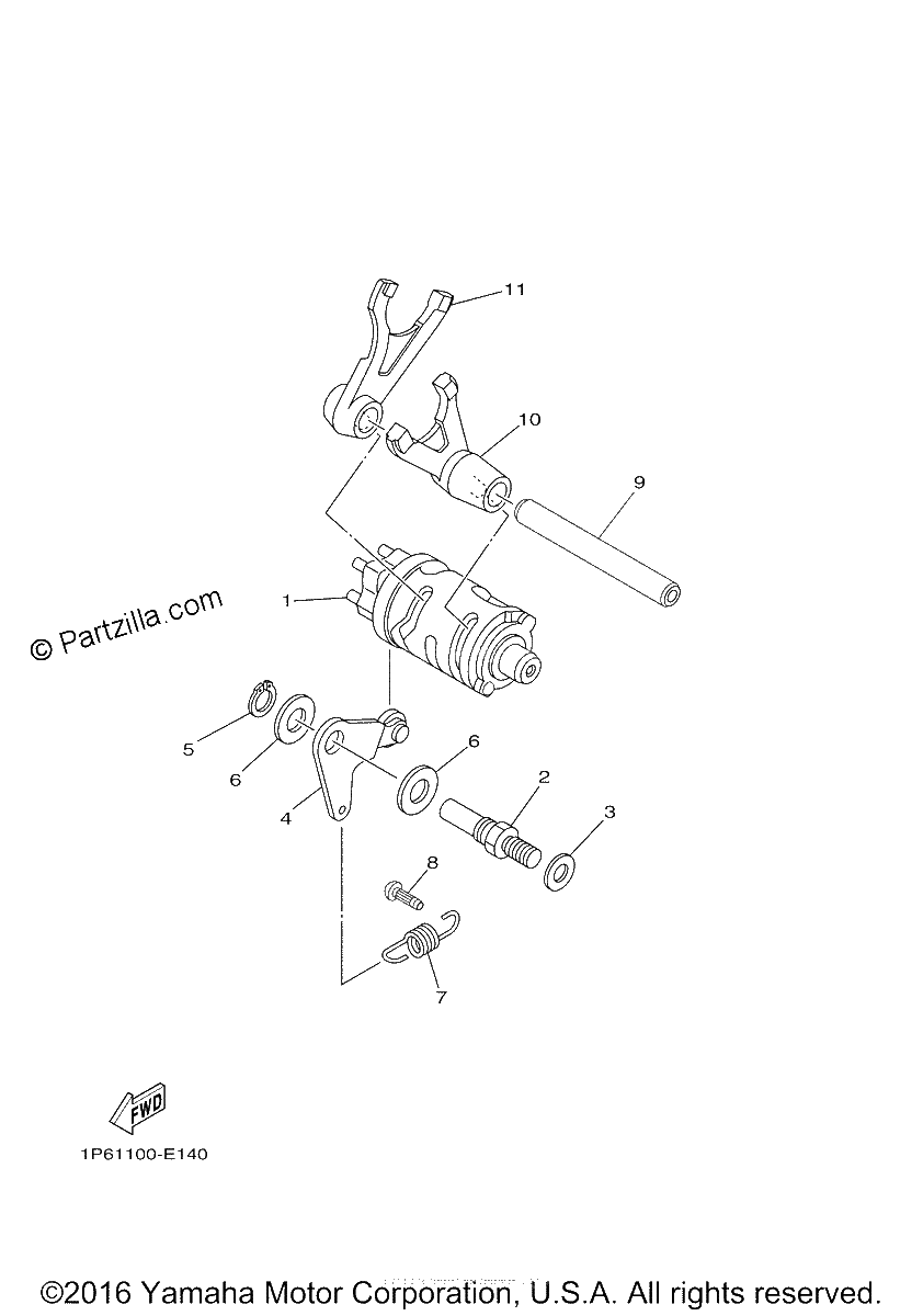 Diagrama de SHIFT CAM FORK