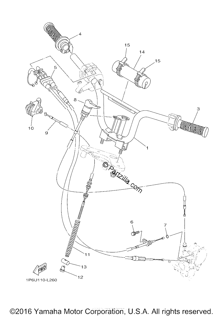Diagrama de STEERING HANDLE CABLE