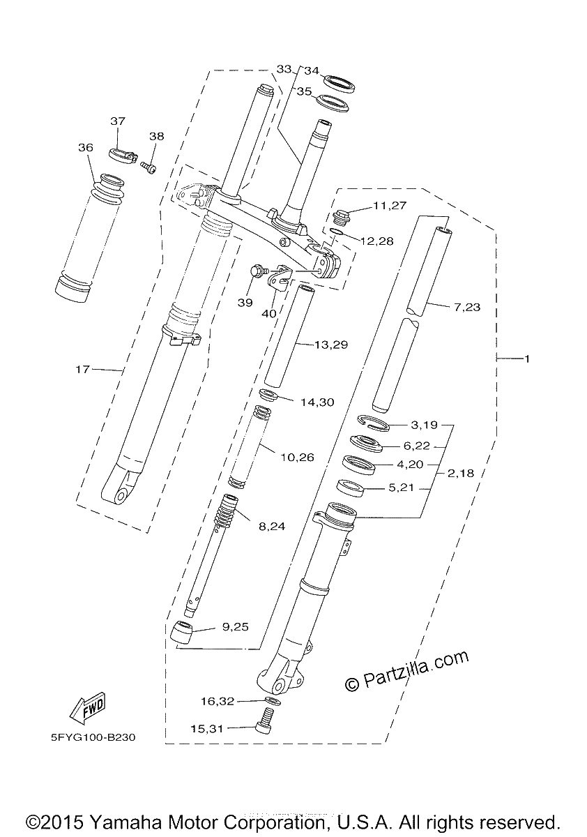 Diagrama de FRONT FORK
