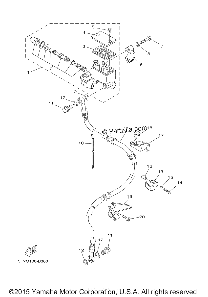 Diagrama de FRONT MASTER CYLINDER