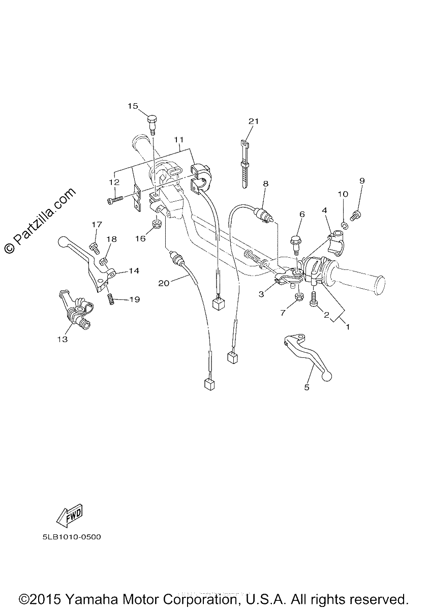 Diagrama de HANDLE SWITCH LEVER