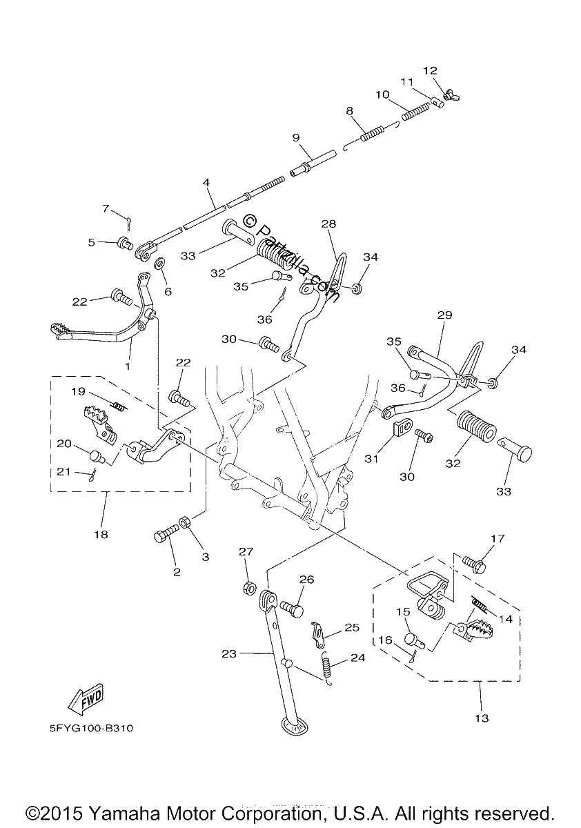Diagrama de STAND FOOTREST