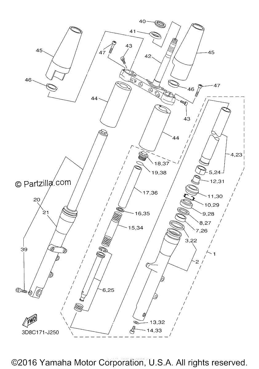 Diagrama de FRONT FORK