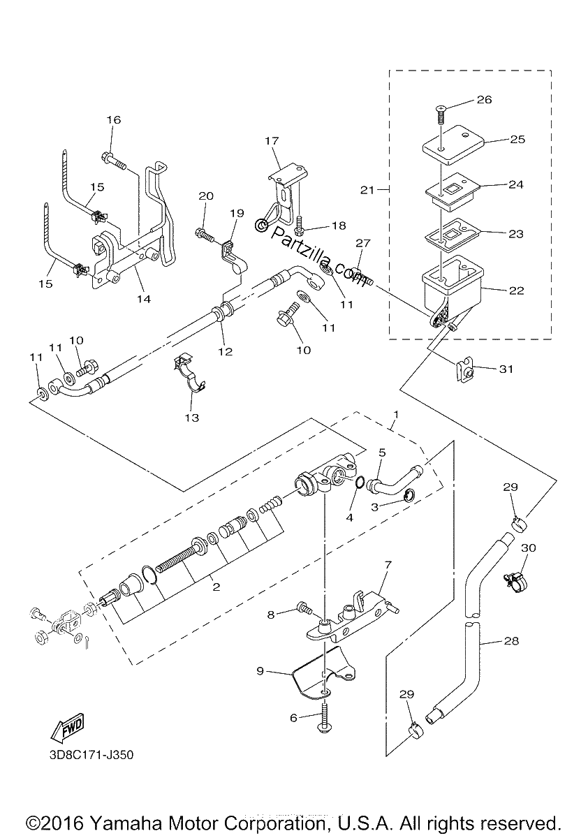 Diagrama de REAR MASTER CYLINDER