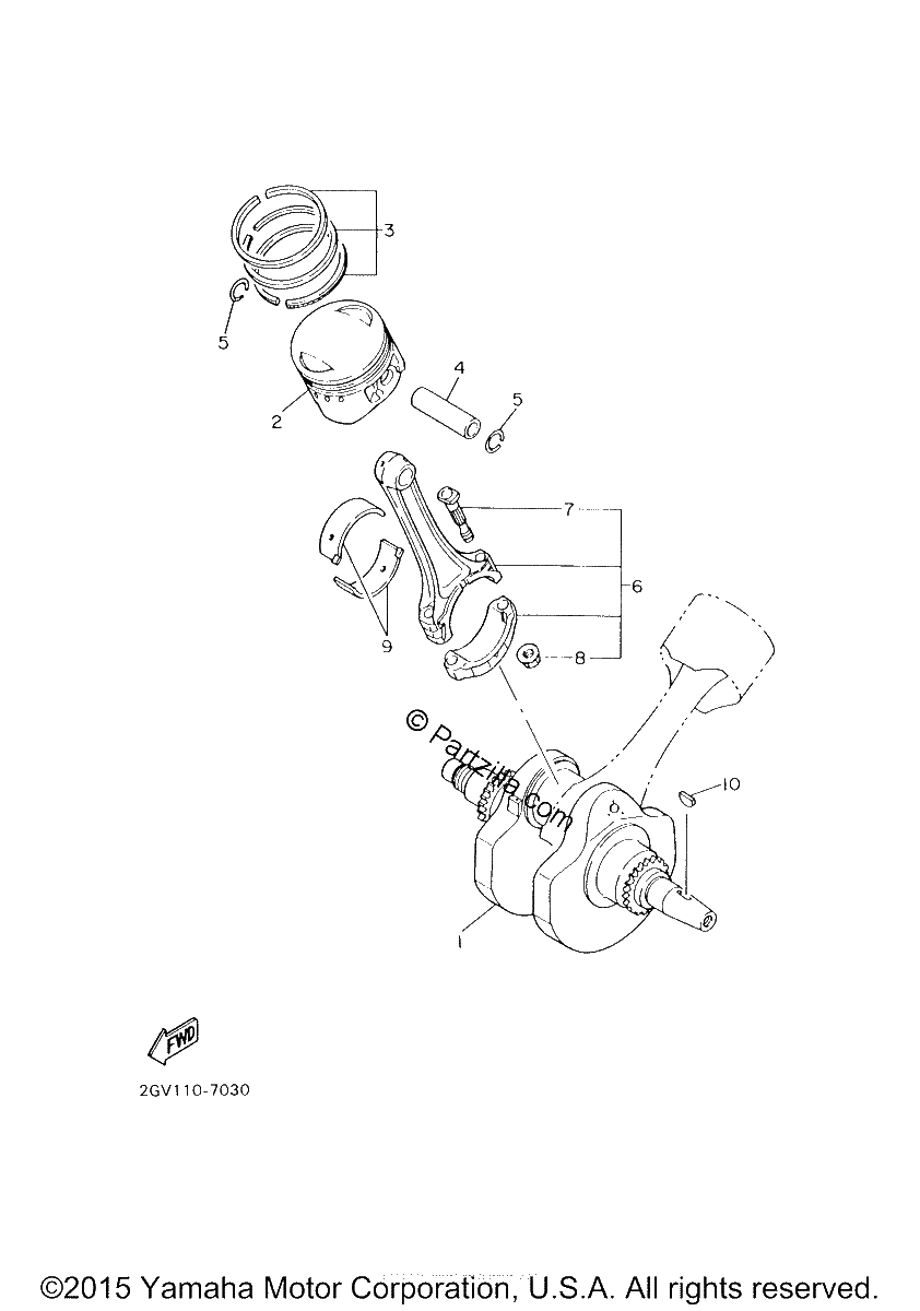 Diagrama de CRANKSHAFT PISTON
