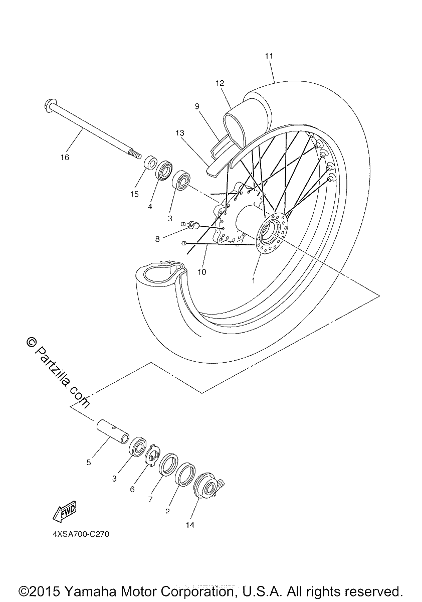 Diagrama de FRONT WHEEL