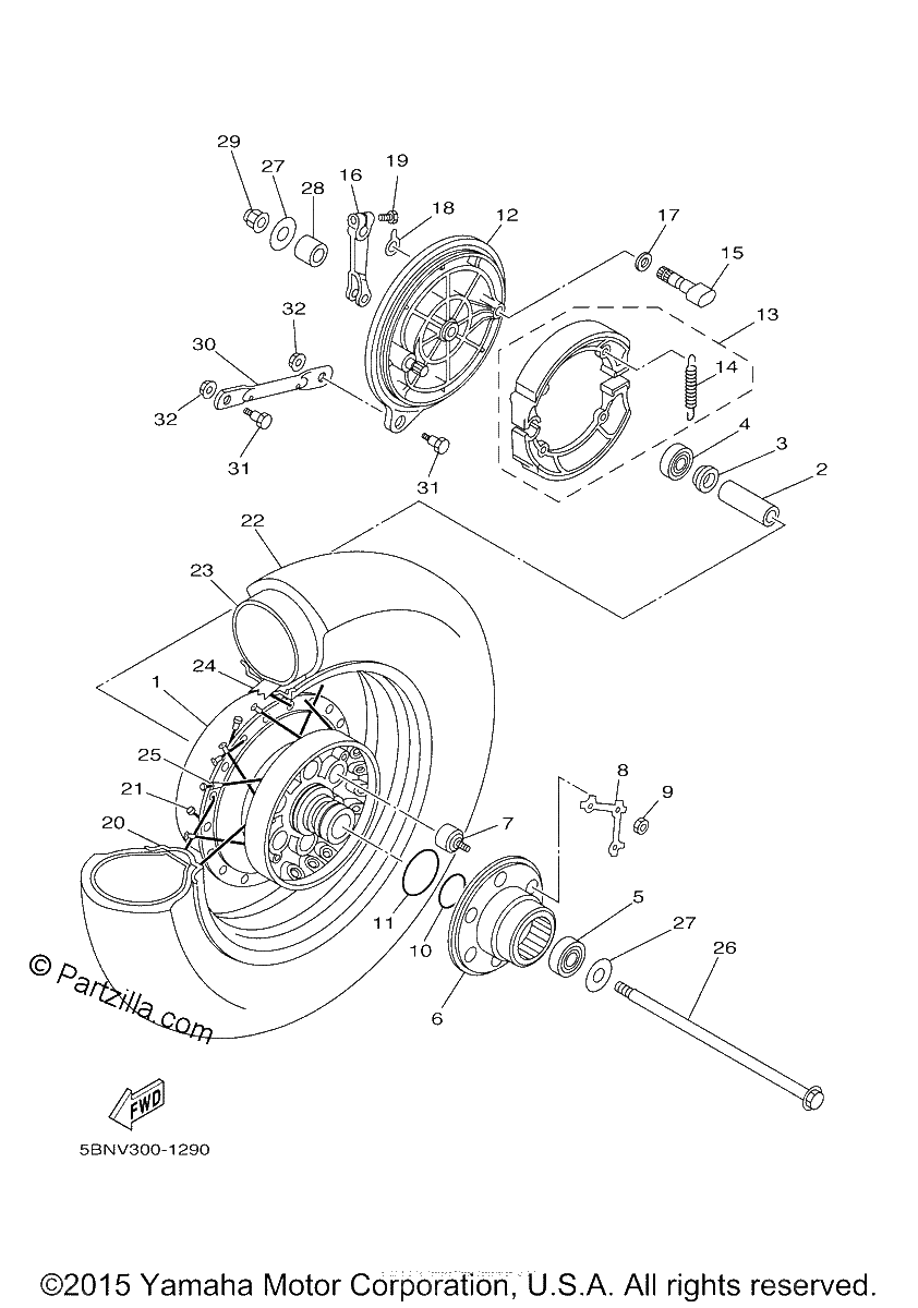 Diagrama de REAR WHEEL