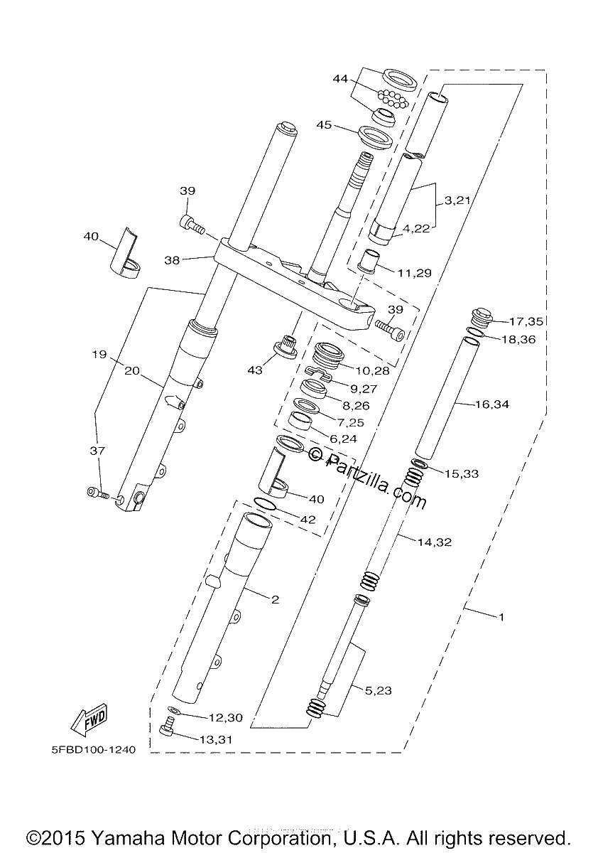 Diagrama de FRONT FORK