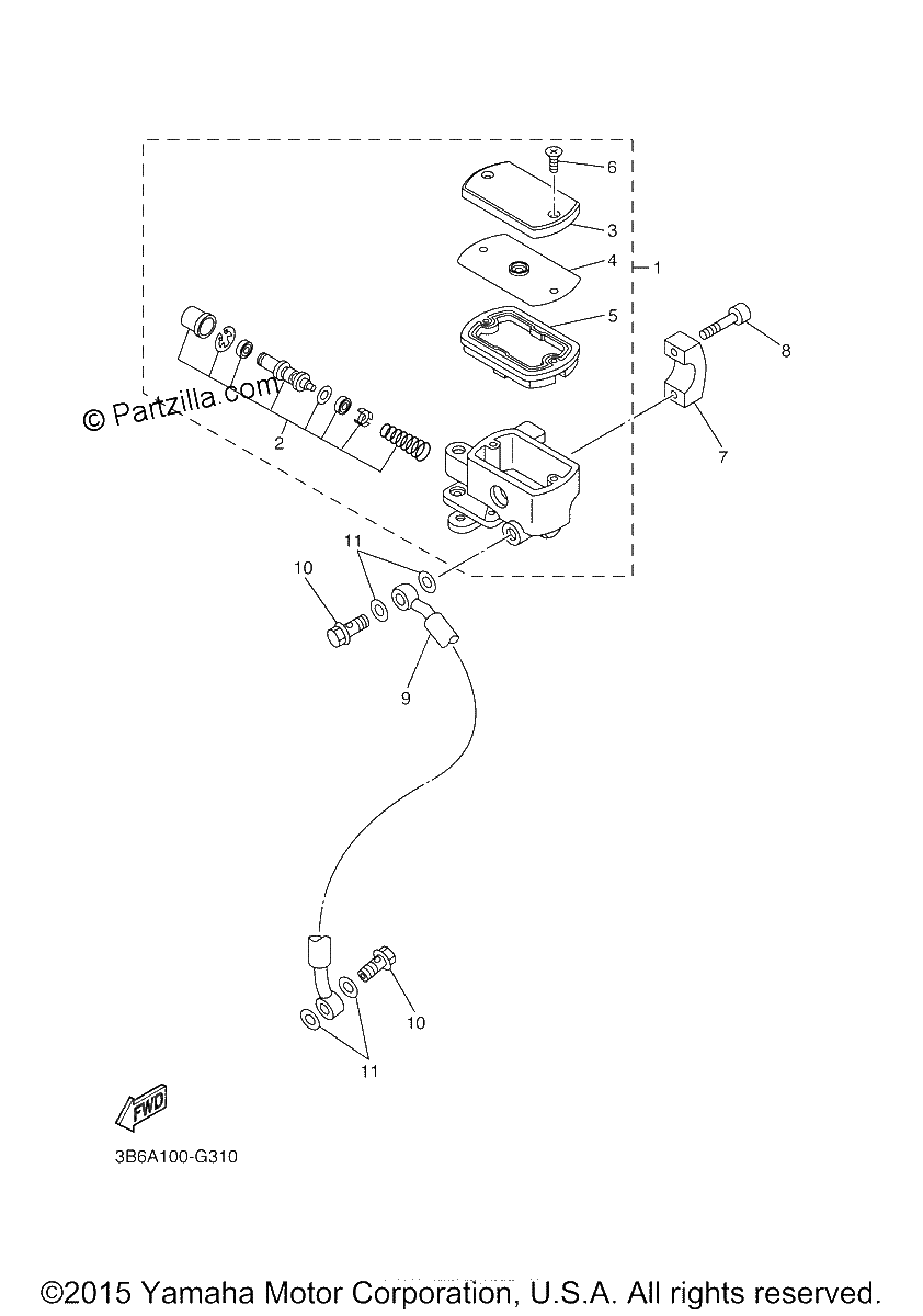 Diagrama de FRONT MASTER CYLINDER