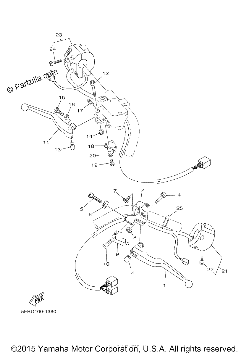 Diagrama de HANDLE SWITCH LEVER