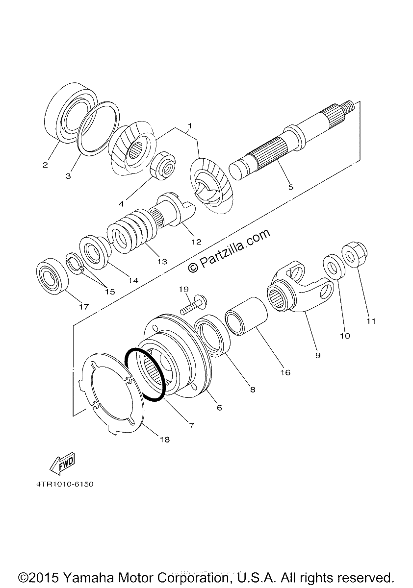 Diagrama de MIDDLE DRIVE GEAR