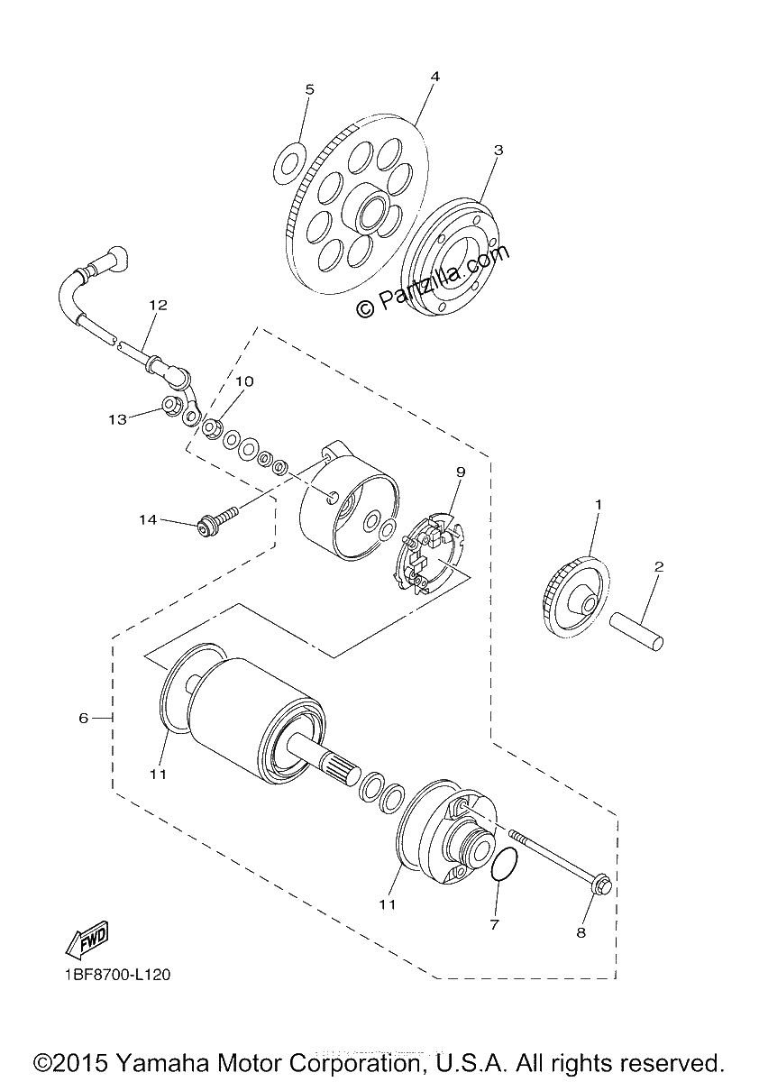 Diagrama de STARTER CLUTCH