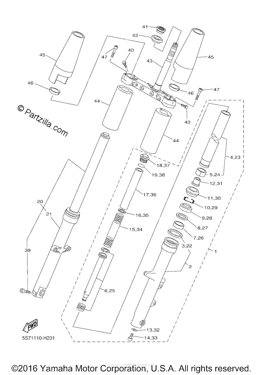 Diagrama de FRONT FORK
