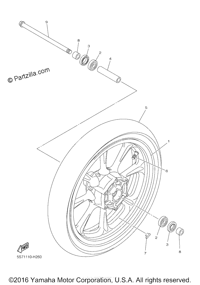 Diagrama de FRONT WHEEL