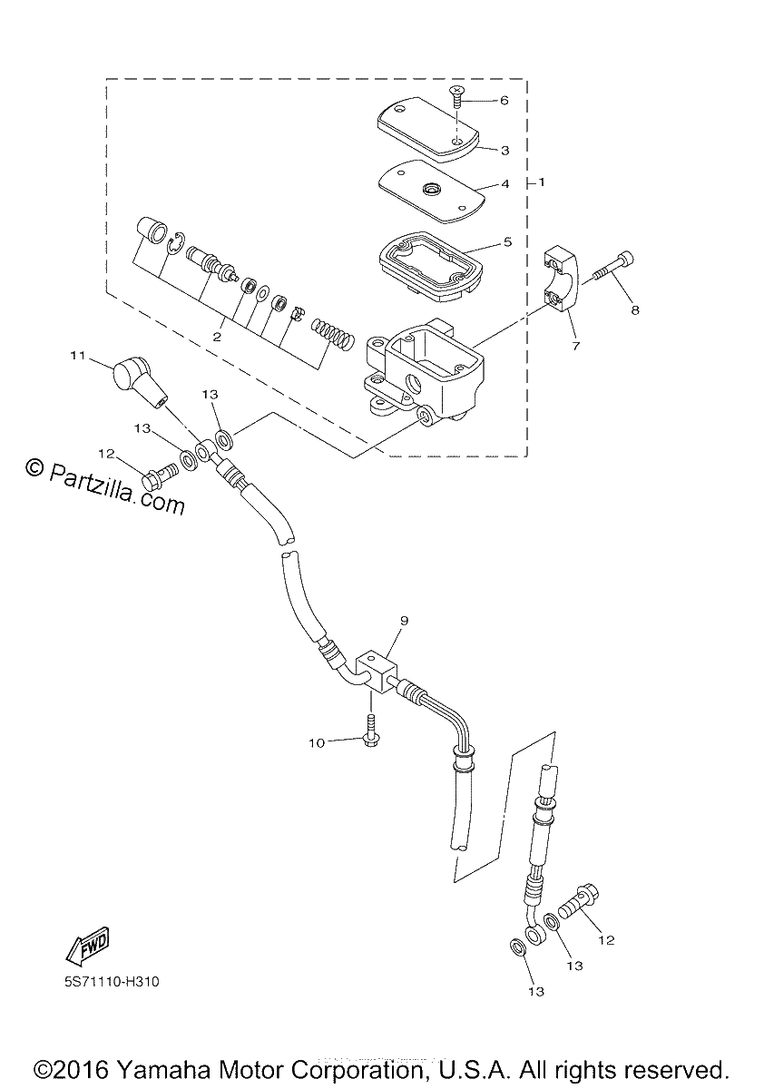 Diagrama de FRONT MASTER CYLINDER