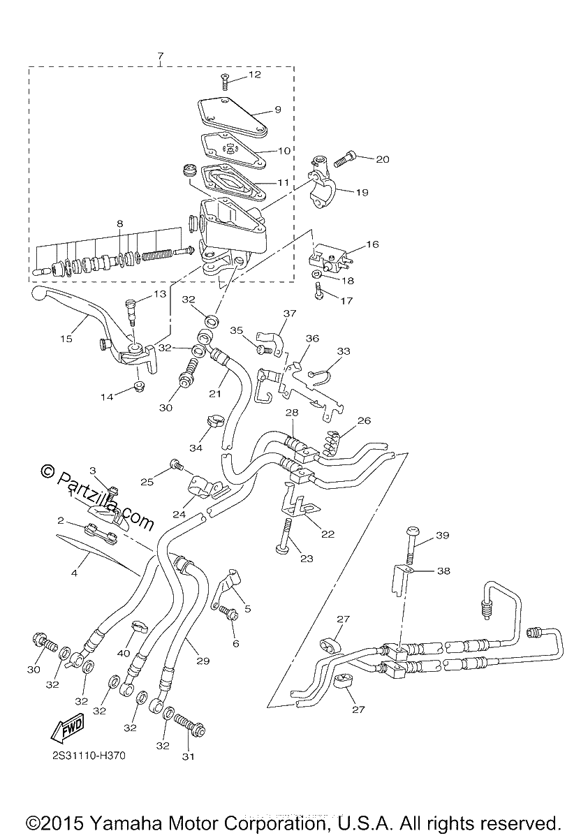 Diagrama de FRONT MASTER CYLINDER