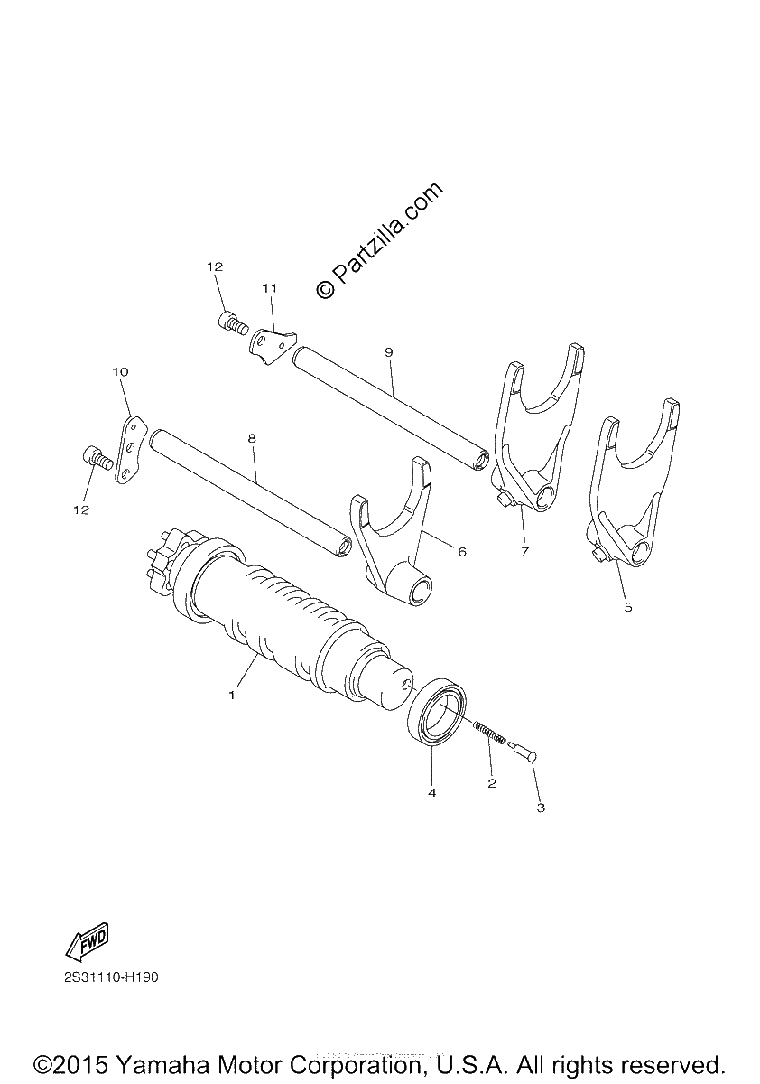 Diagrama de SHIFT CAM FORK