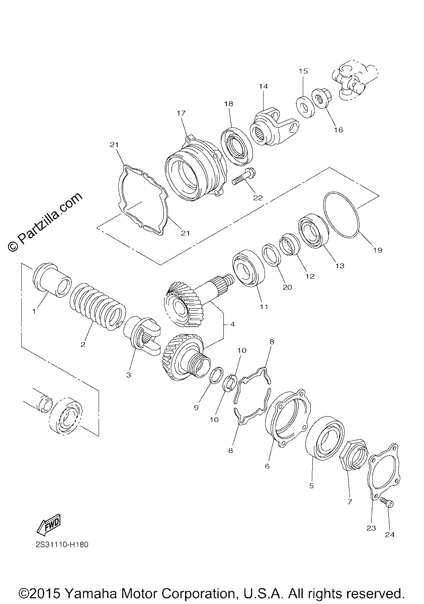 Diagrama de MIDDLE DRIVE GEAR