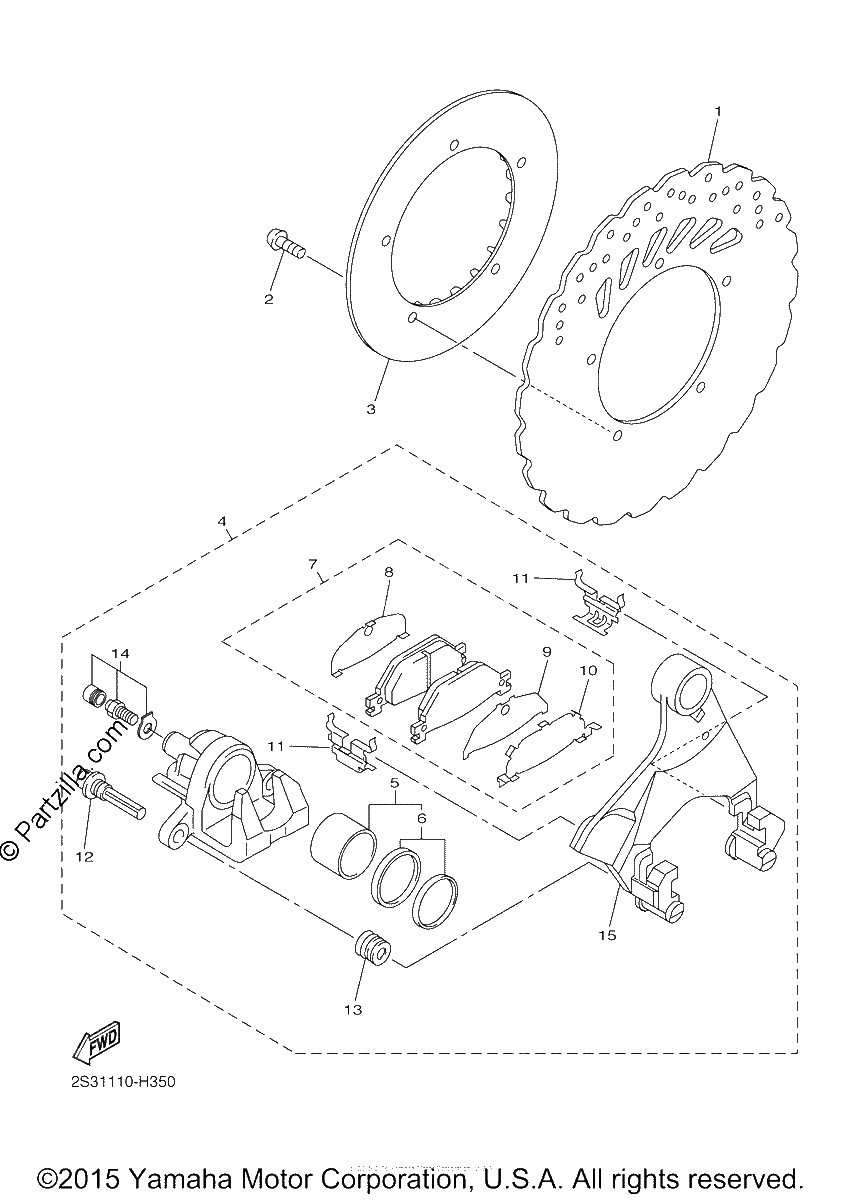 Diagrama de REAR BRAKE