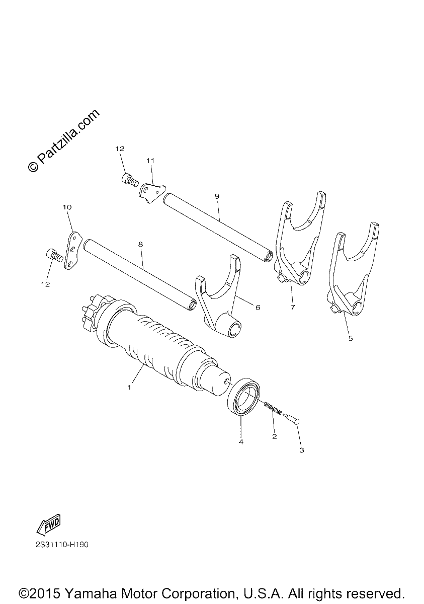 Diagrama de SHIFT CAM FORK