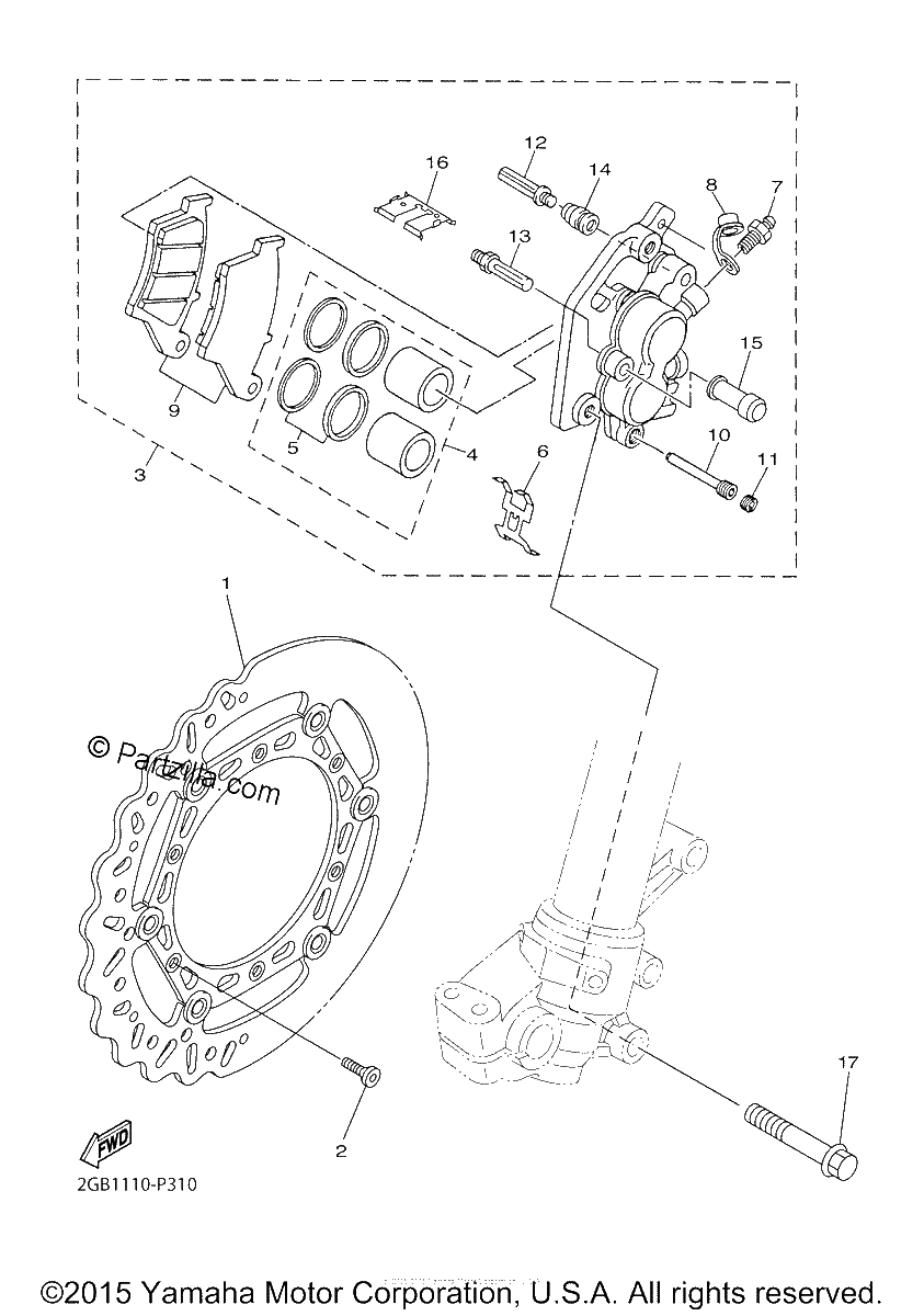 Diagrama de FRONT BRAKE CALIPER