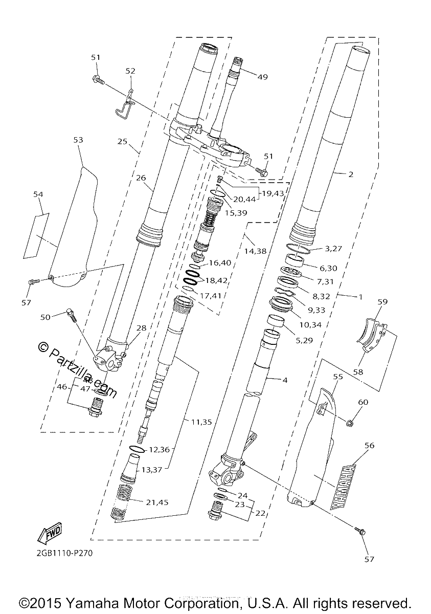 Diagrama de FRONT FORK