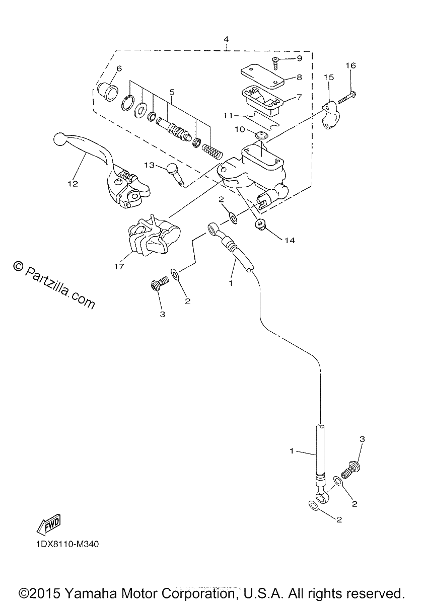 Diagrama de FRONT MASTER CYLINDER
