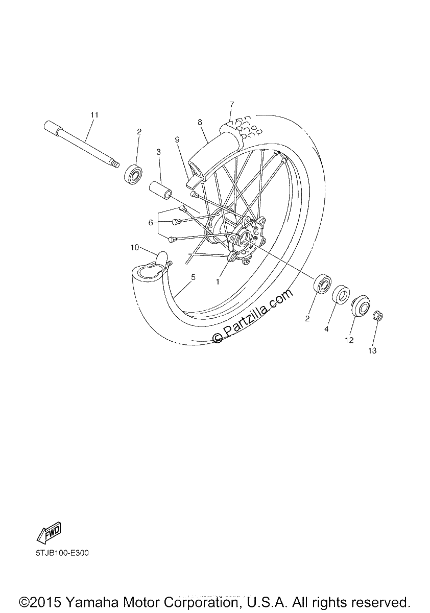 Diagrama de FRONT WHEEL