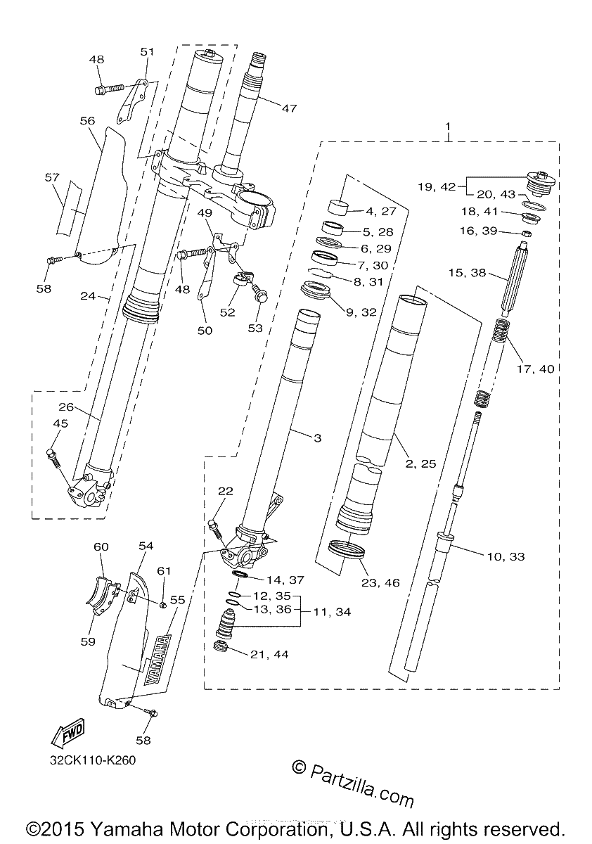 Diagrama de FRONT FORK