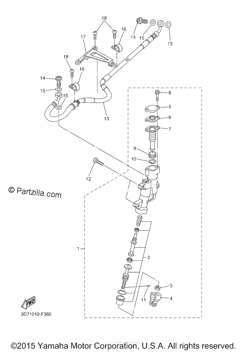 Diagrama de REAR MASTER CYLINDER