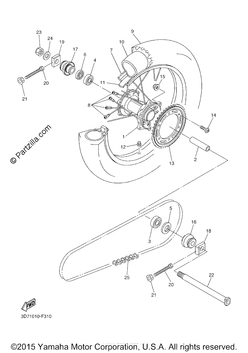 Diagrama de REAR WHEEL