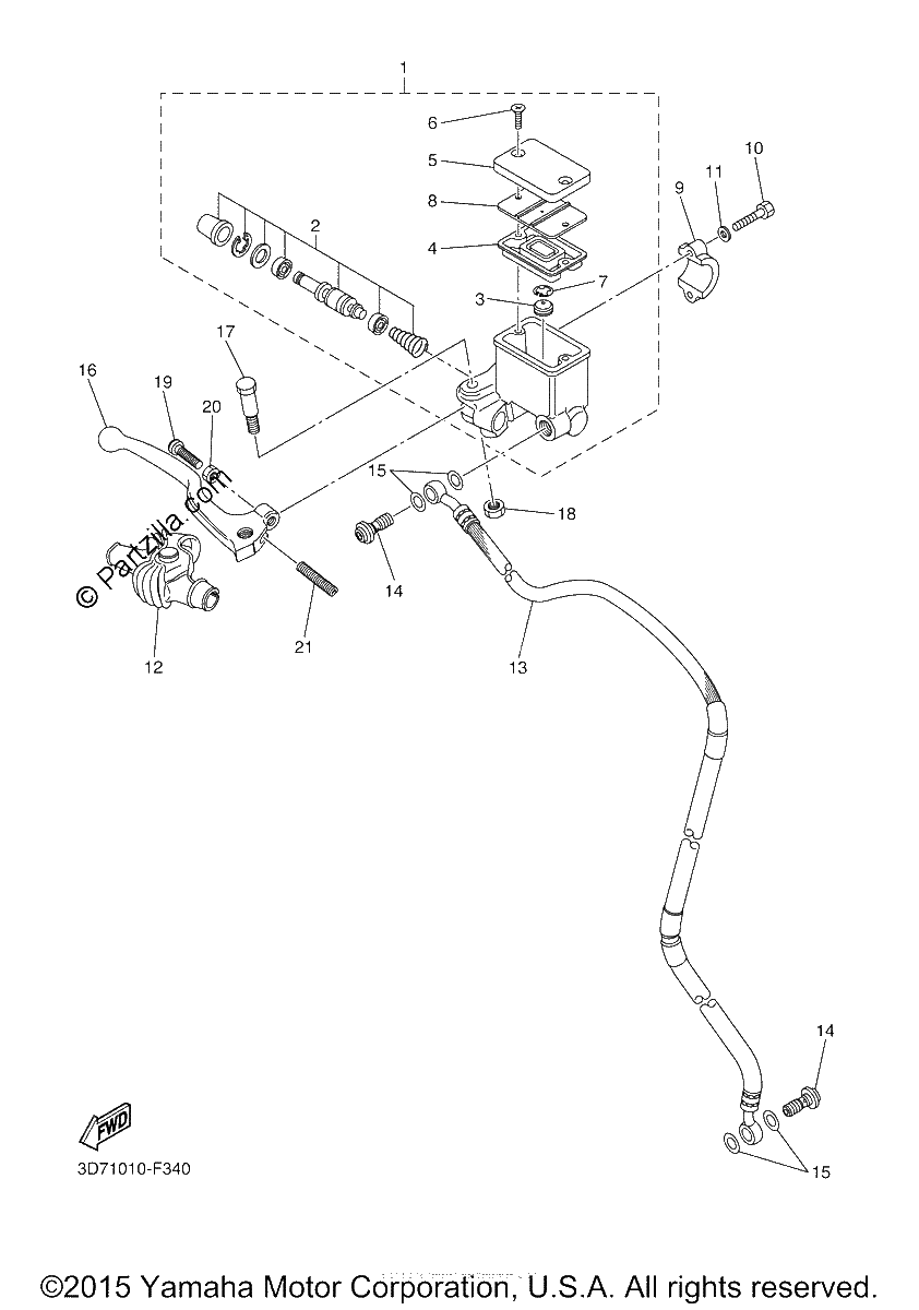 Diagrama de FRONT MASTER CYLINDER