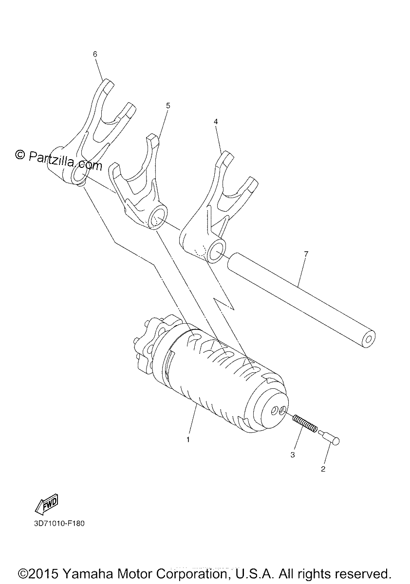 Diagrama de SHIFT CAM FORK