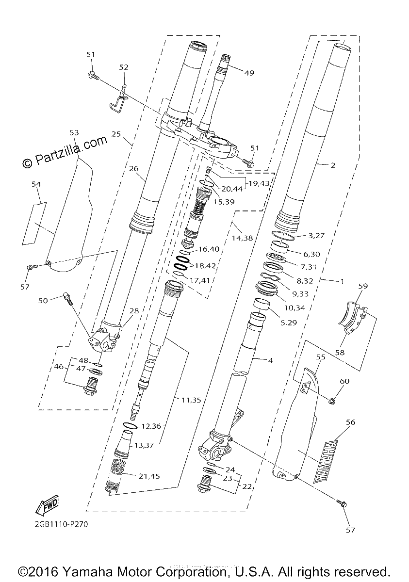 Diagrama de FRONT FORK