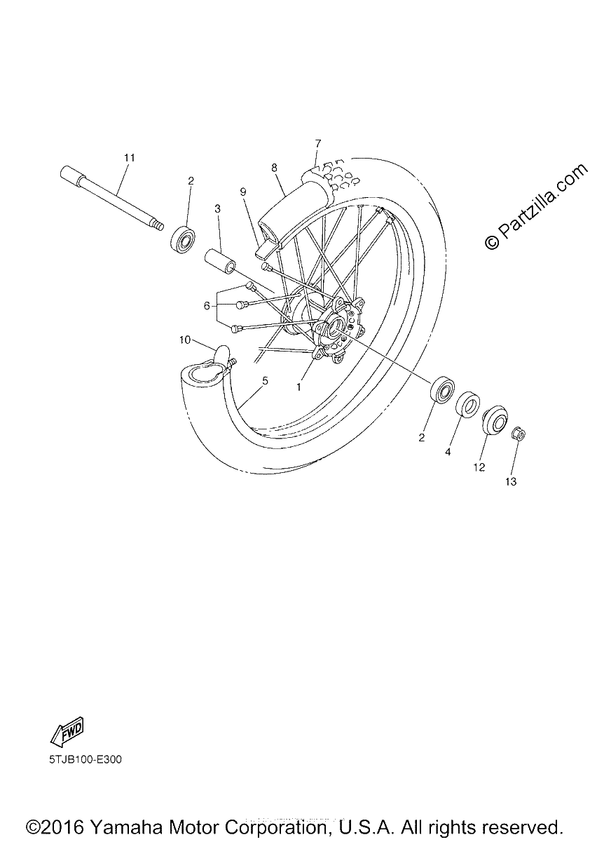 Diagrama de FRONT WHEEL
