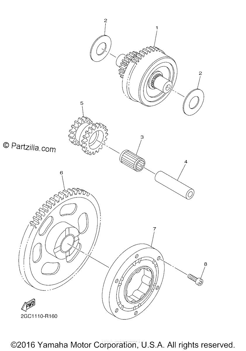 Diagrama de STARTER CLUTCH