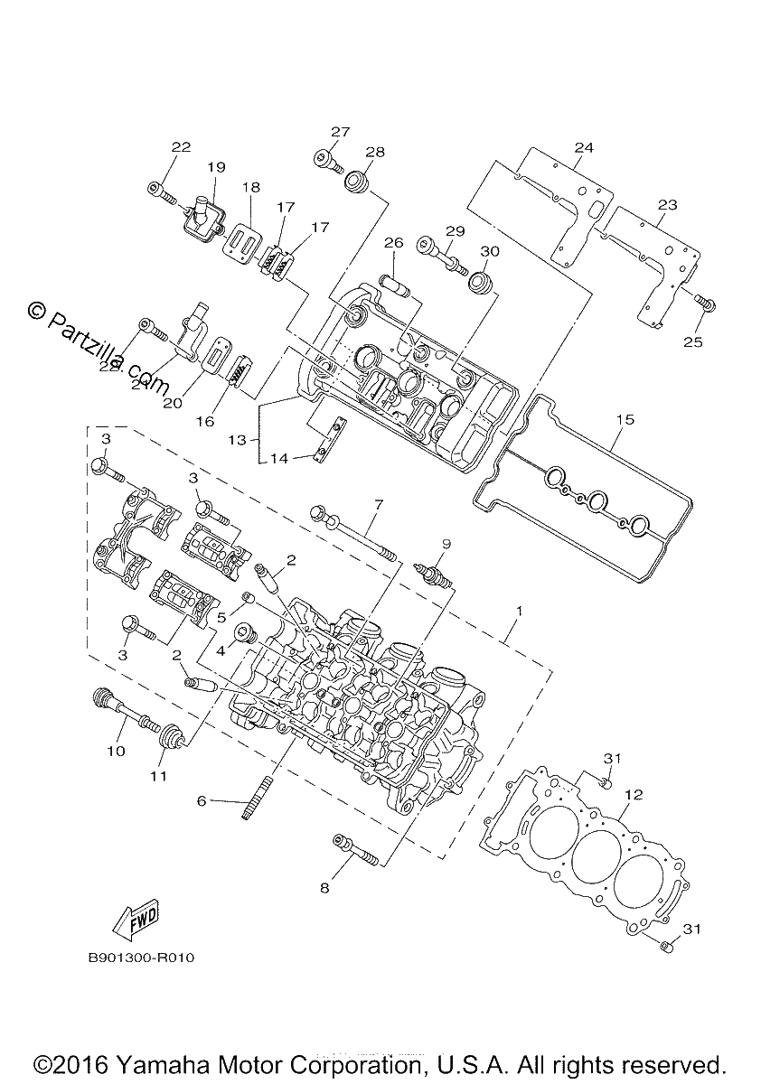 Diagrama de CYLINDER HEAD