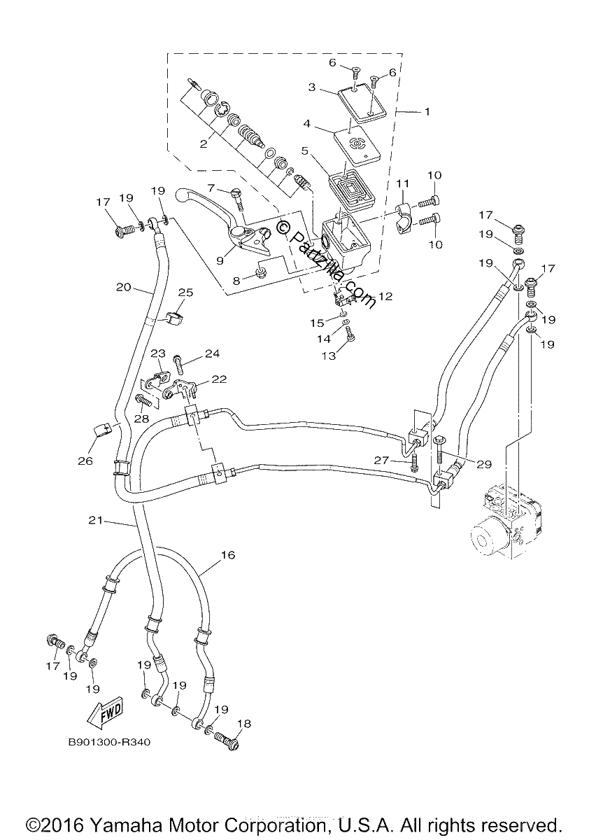 Diagrama de FRONT MASTER CYLINDER