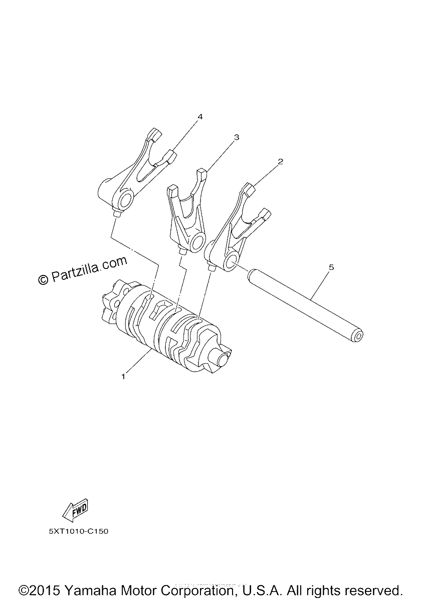Diagrama de SHIFT CAM FORK