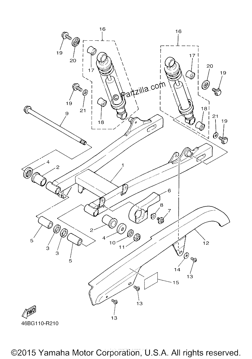 Diagrama de REAR ARM SUSPENSION
