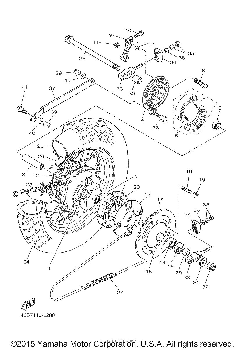 Diagrama de REAR WHEEL