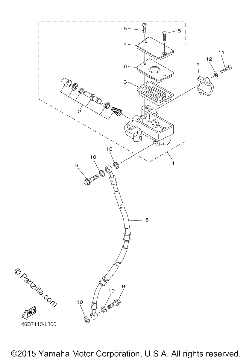 Diagrama de FRONT MASTER CYLINDER