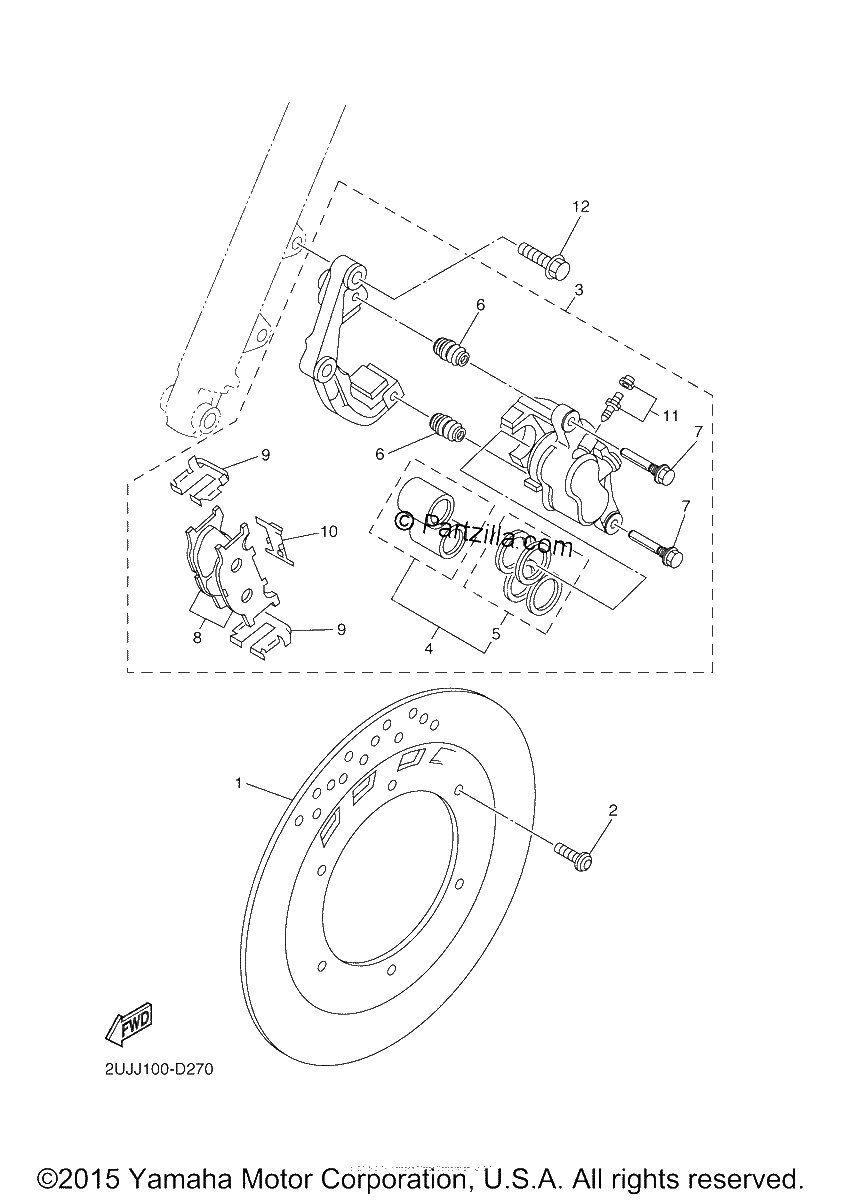 Diagrama de FRONT BRAKE CALIPER