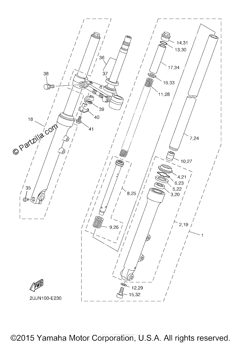 Diagrama de FRONT FORK