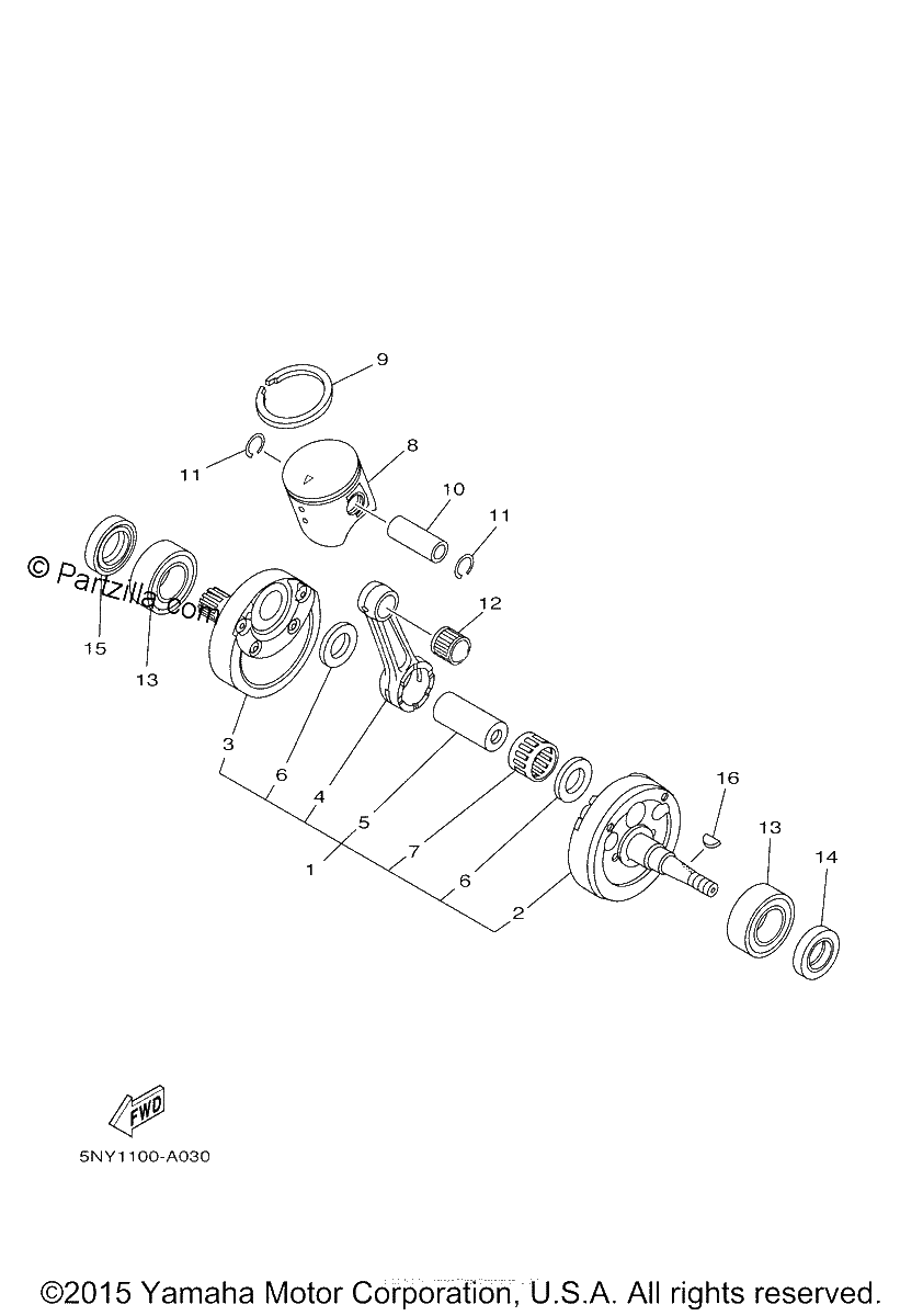 Diagrama de CRANKSHAFT PISTON