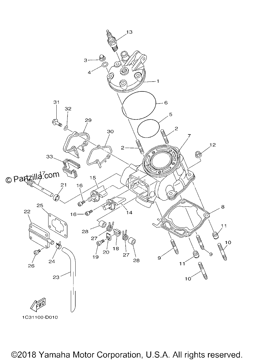 Diagrama de CYLINDER HEAD