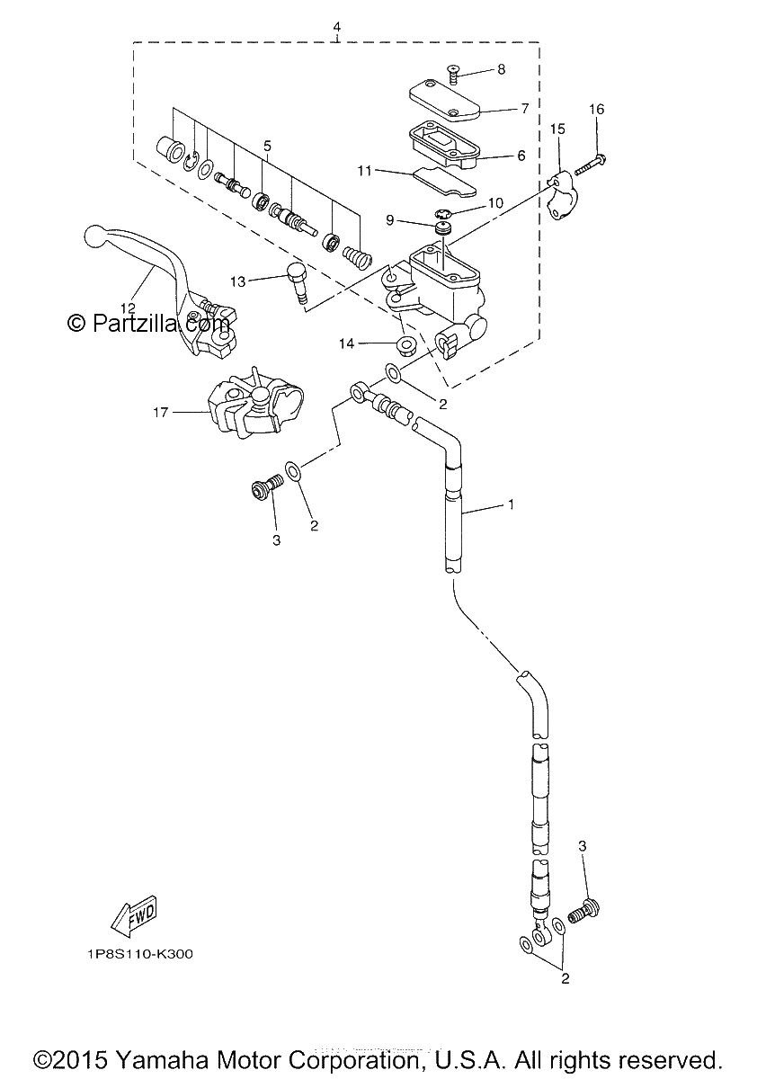 Diagrama de FRONT MASTER CYLINDER